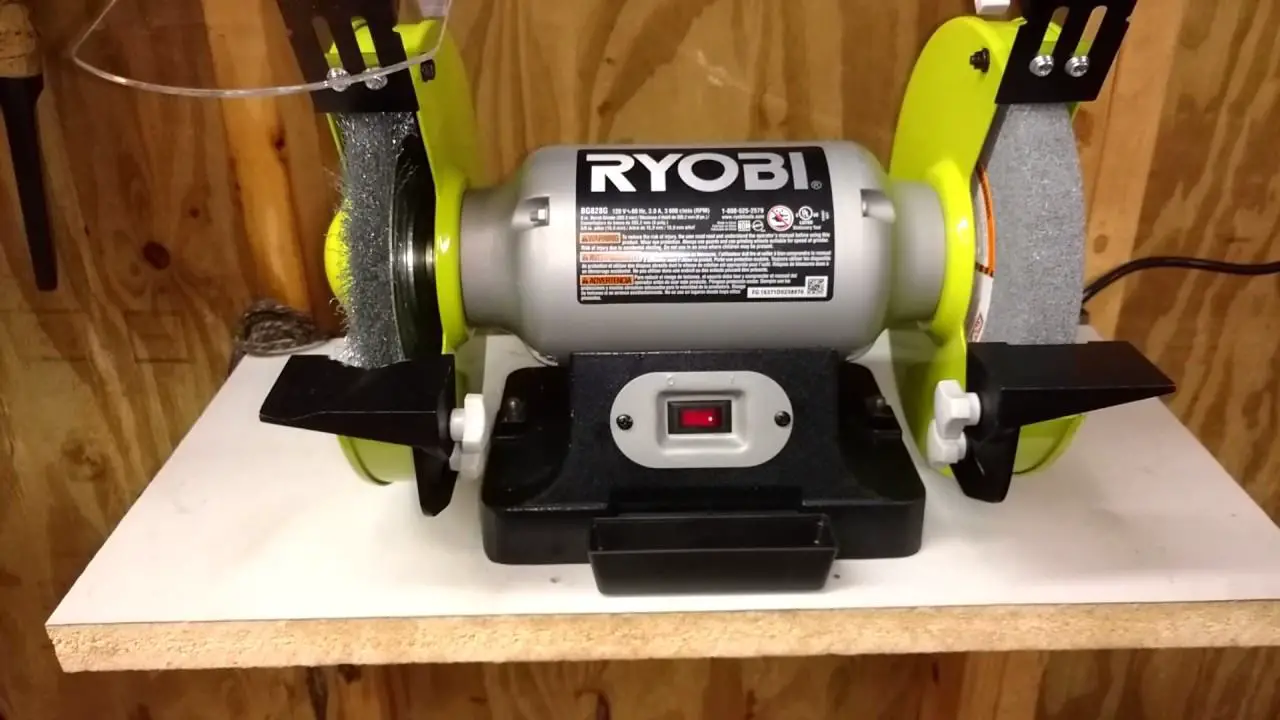 How to Change the Wheel On a RYOBI Bench Grinder