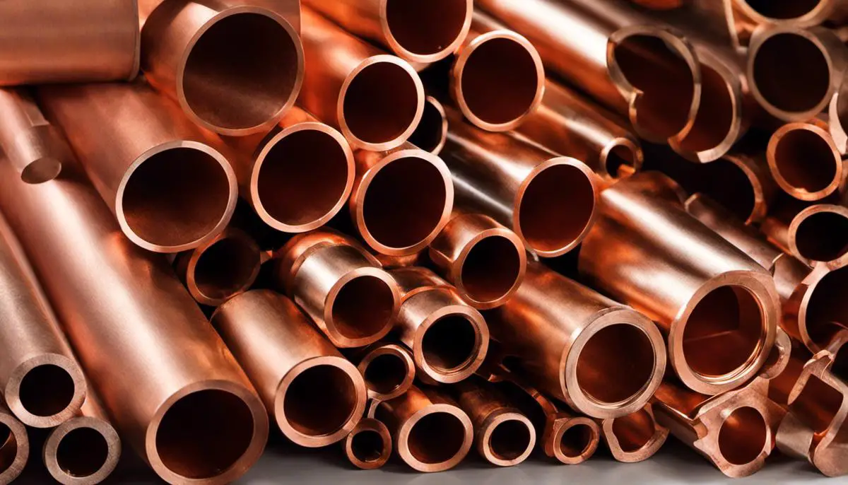 An image showing various types of copper pipe joints, such as sweat joints and compression joints, along with their corresponding tools and materials used for repair.