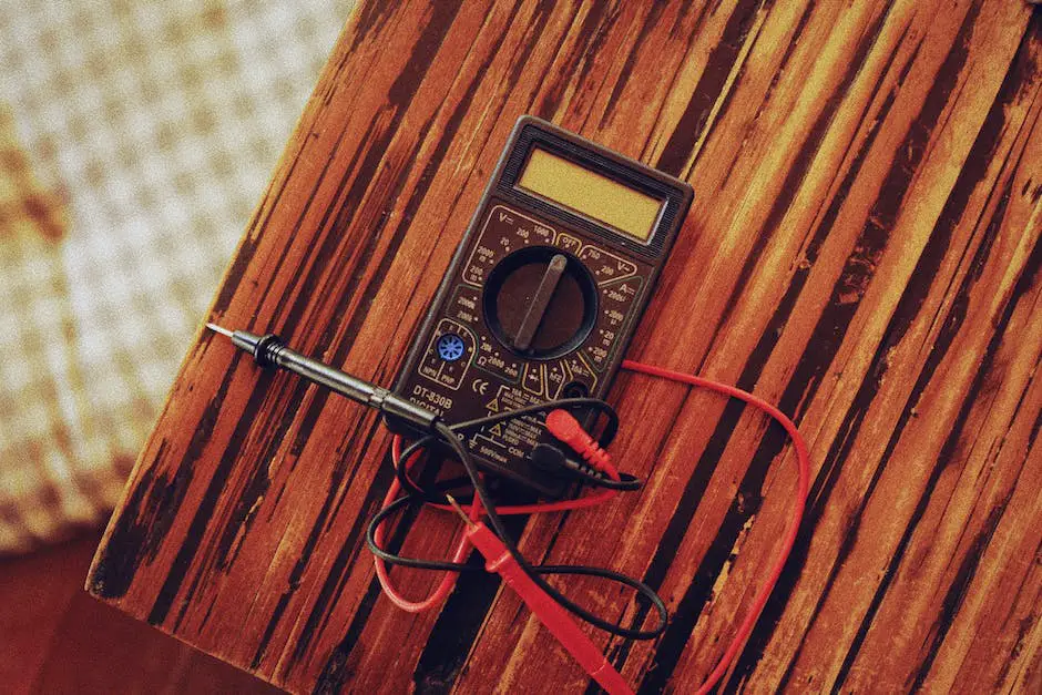 An image depicting electrical outlets and a person using a multimeter to measure current.